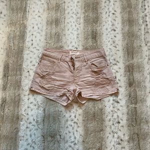 Women’s Pink Ripped Jean Shorts